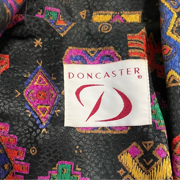 Vintage Doncaster Multicolored Geometric Print Women’s Blazer Size 6 - Picture 3 of 15